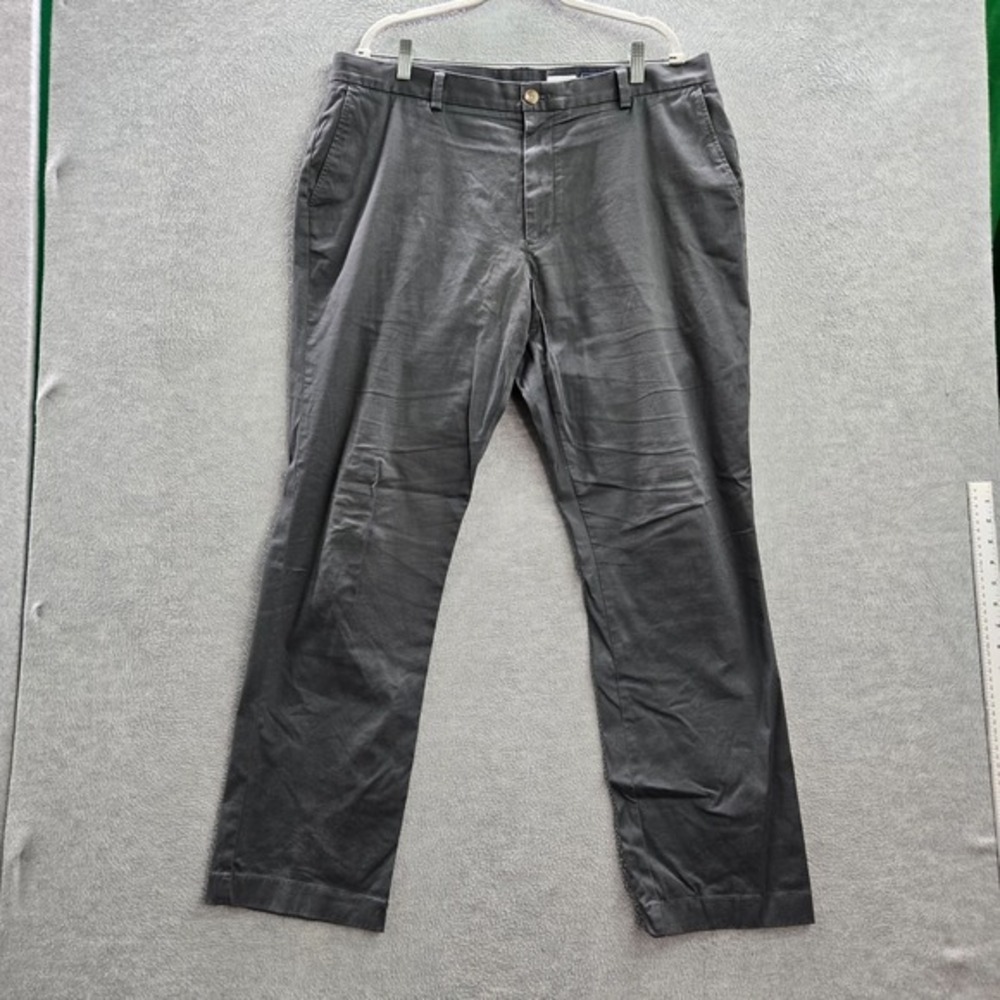 Vineyard Vines Men Pants 38x32 Gray Chino High Rise Pockets Spandex Adult Cotton